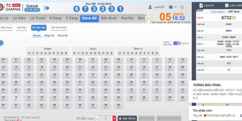 Lấy giải đặc biệt cộng tổng để ra lô đánh